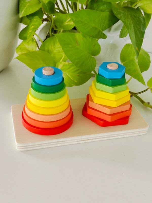 Twin tower shape sorter