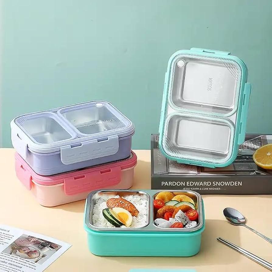 2 PARTITIONS LEAKPROOF LUNCH BOX - For Kids 6