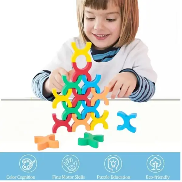 15 pcs wooden balancing blocks - Image 7