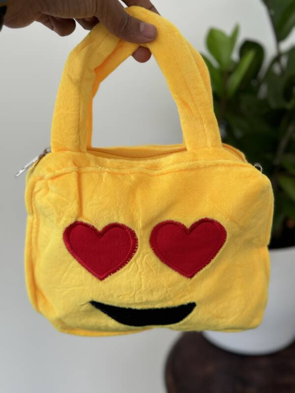 Yellow Emoji plush Bag - Image 2