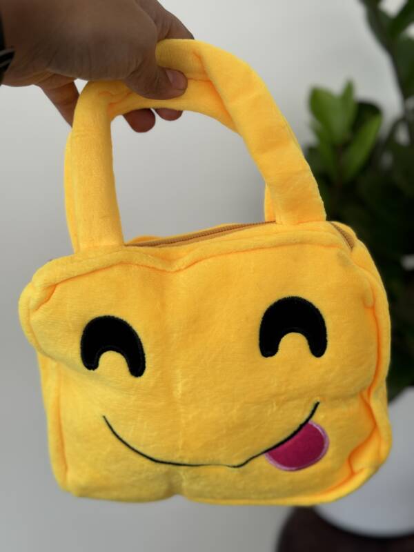 Yellow Emoji plush Bag - Image 5