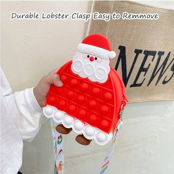 Santa pop it sling bag with accessories - Image 6