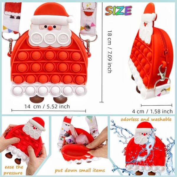 Santa pop it sling bag with accessories - Image 2